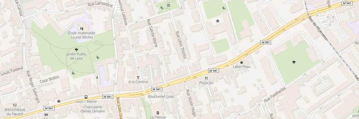 Plan du 1 Rue Léon Thiriez à Loos