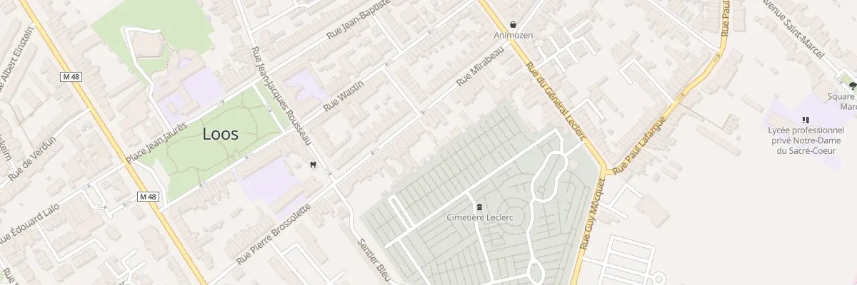Plan du 38 Rue Mirabeau à Loos