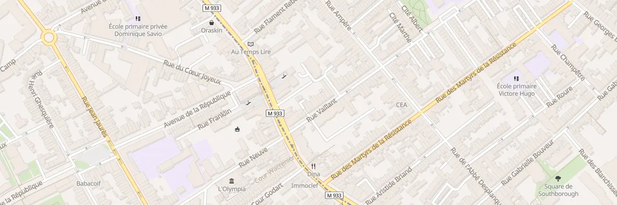 Plan du 9 Rue Vaillant à Lambersart
