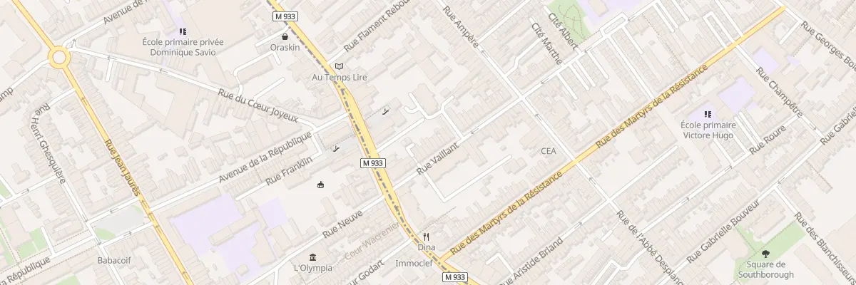 Plan du 13 Rue Vaillant à Lambersart