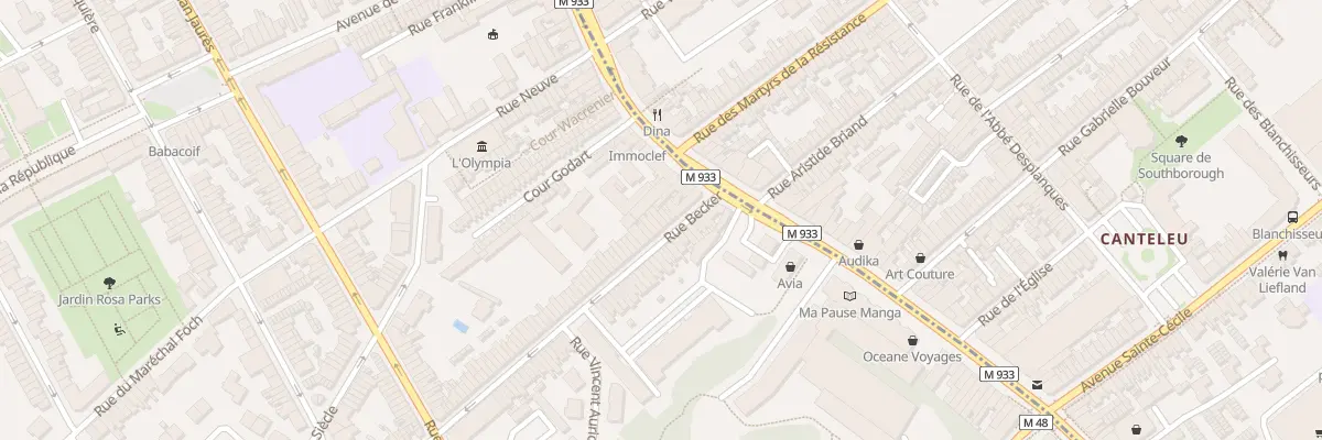 Plan du 8 Rue Becker à Lille