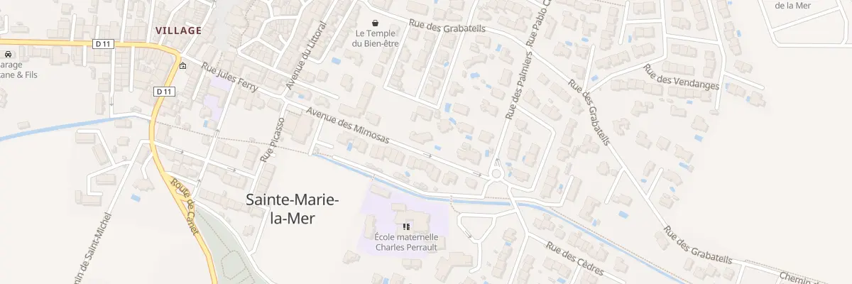 Plan du 9005 Av des Mimosas à Sainte-Marie-la-Mer