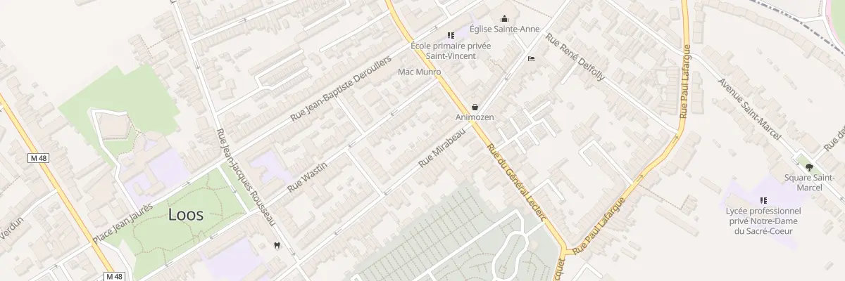 Plan du 55 Rue Mirabeau à Loos