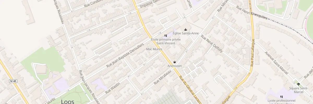 Plan du 2 Rue Wastin à Loos