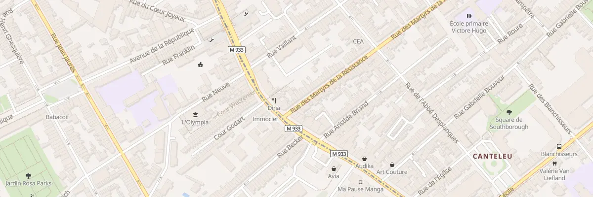 Plan du 9 Rue des Martyrs de la Resistan à Lambersart