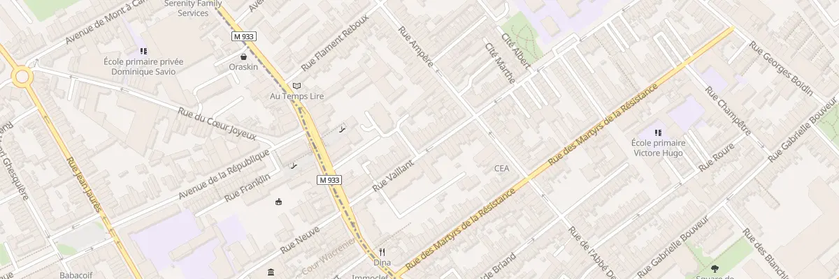 Plan du 25 Rue Vaillant à Lambersart