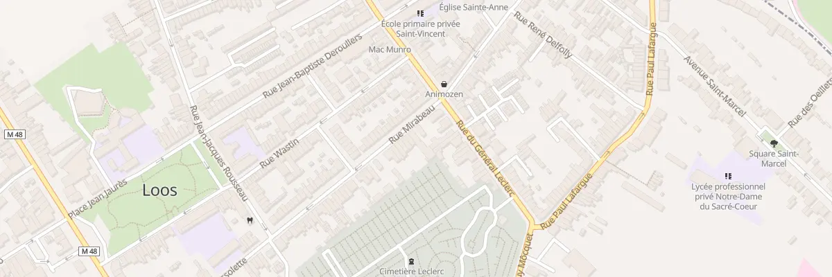 Plan du 68 Rue Mirabeau à Loos
