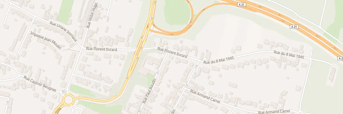 Plan du 6 Rue Florent Evrard à Courcelles-lès-Lens