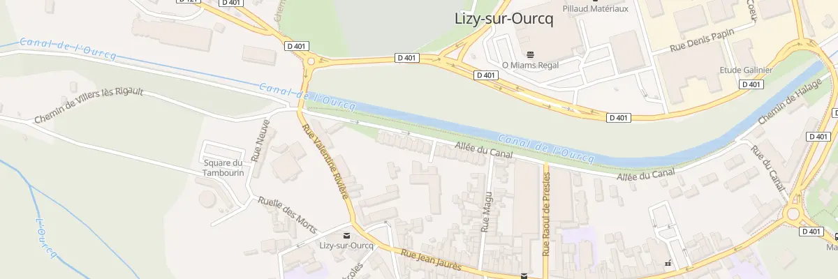 Plan du 65 All - du Canal à Lizy-sur-Ourcq