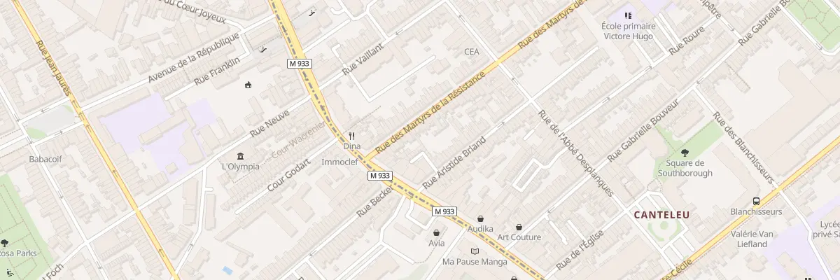 Plan du 14 Rue des Martyrs de la Resistan à Lambersart