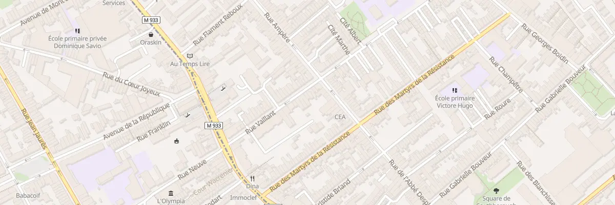 Plan du 14 Rue Vaillant à Lambersart