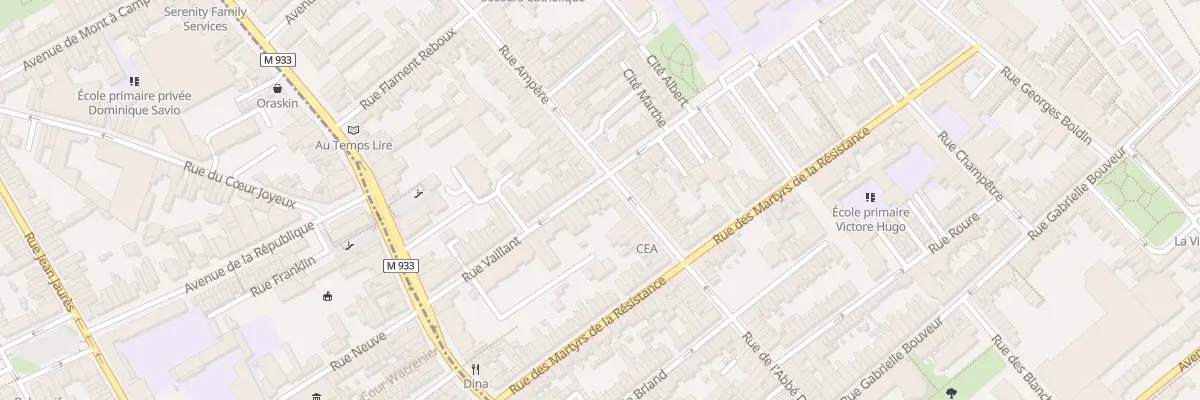 Plan du 22 Rue Vaillant à Lambersart
