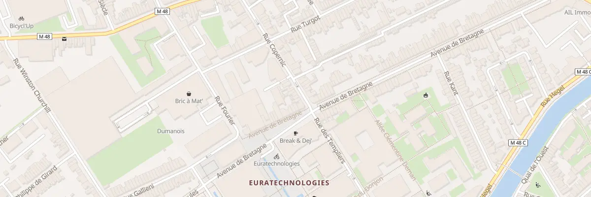 Plan du 3 Rue Copernic à Lille