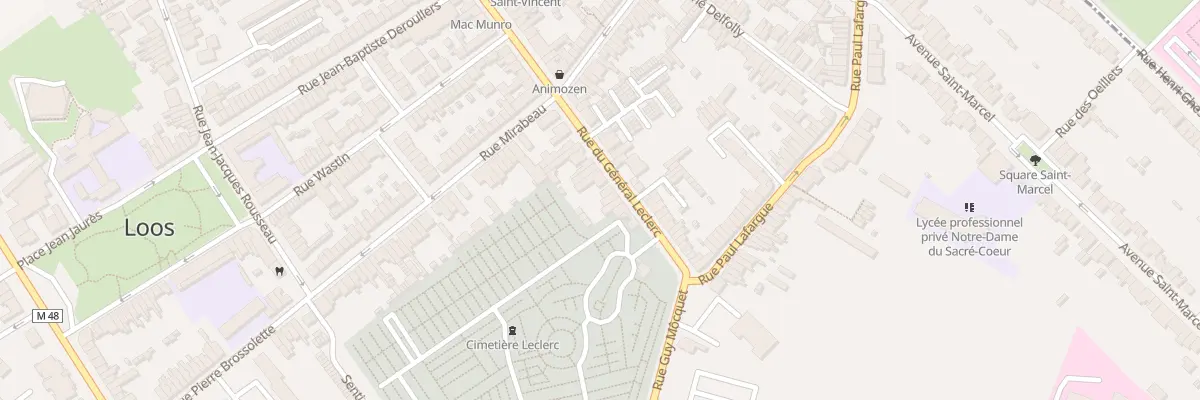 Plan du 110 Rue du Général Leclerc à Loos