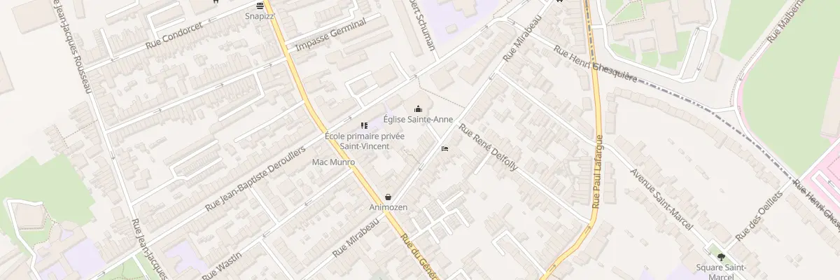 Plan du 91 Rue Mirabeau à Loos
