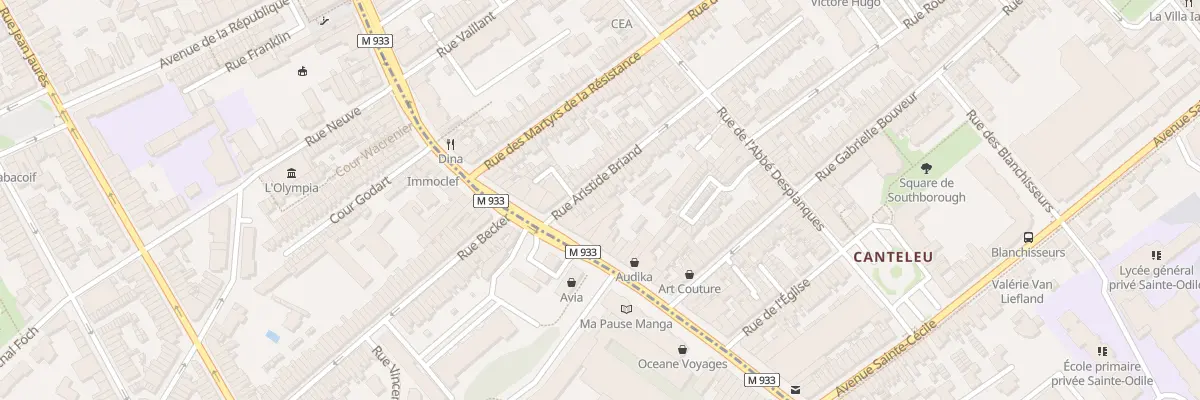 Plan du 10 Rue Aristide Briand à Lambersart