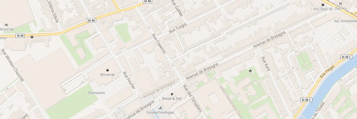 Plan du 16 Rue Copernic à Lille
