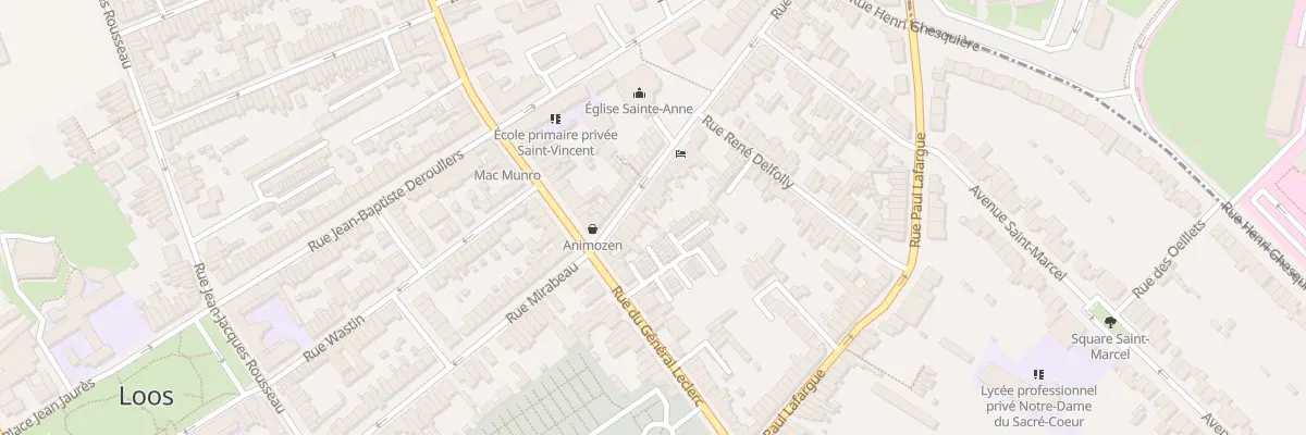 Plan du 88 Rue Mirabeau à Loos