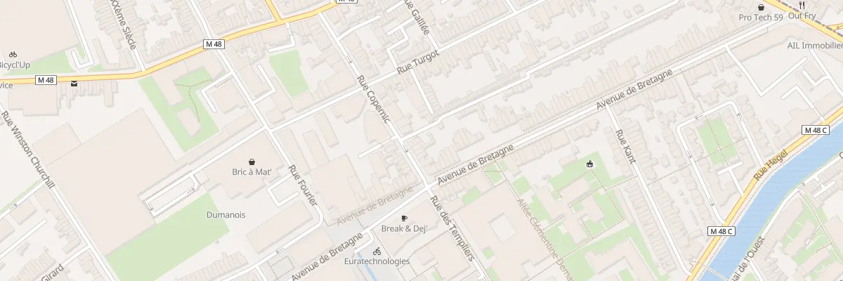 Plan du 10 Rue Copernic à Lille