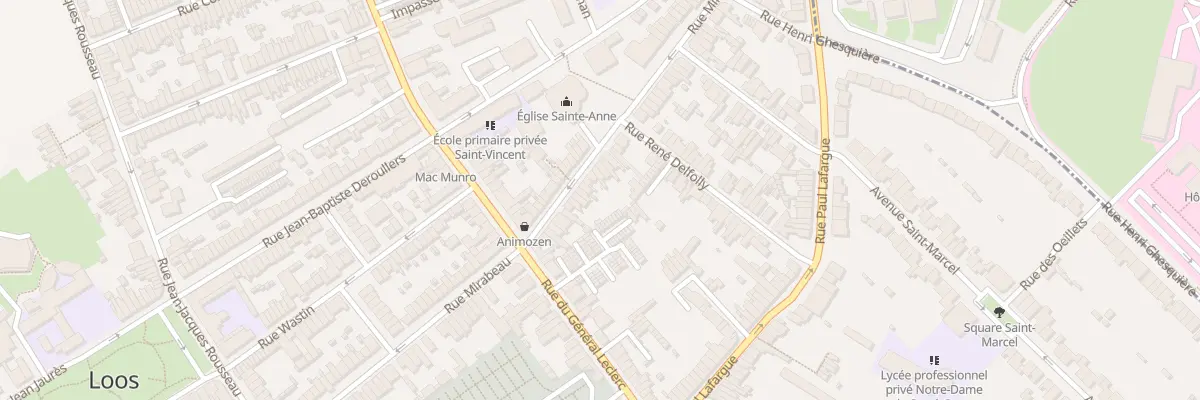 Plan du 96 Rue Mirabeau à Loos