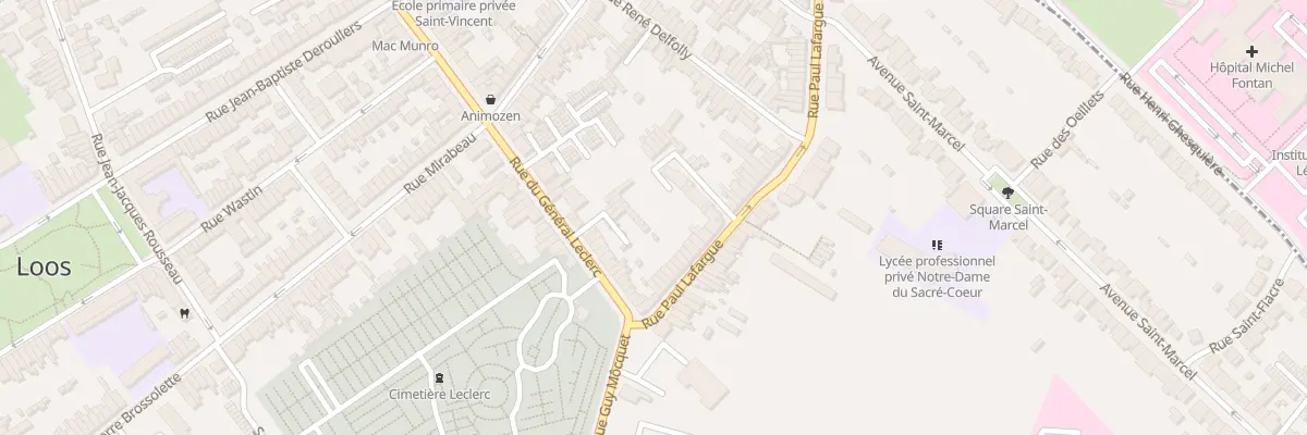 Plan du 15 Rue Paul Lafargue à Loos