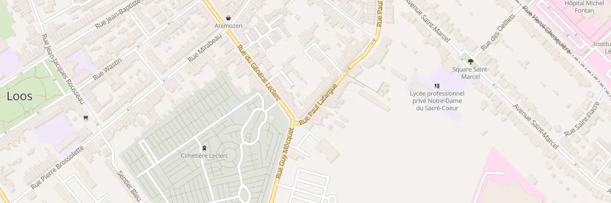 Plan du 3 Rue Paul Lafargue à Loos