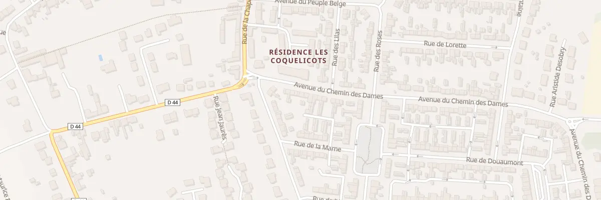 Plan du 60 Av du Chemin des Dames à Brebières