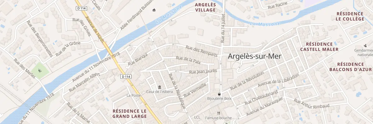 Plan du 20 Rue de la Paix à Argelès-sur-Mer
