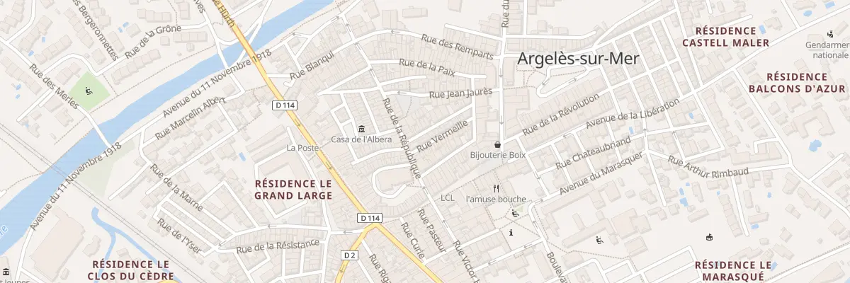 Plan du 5 Rue Vermeille à Argelès-sur-Mer