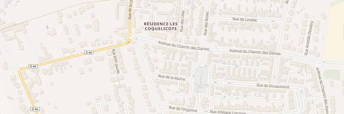 Plan du 88 Av du Chemin des Dames à Brebières