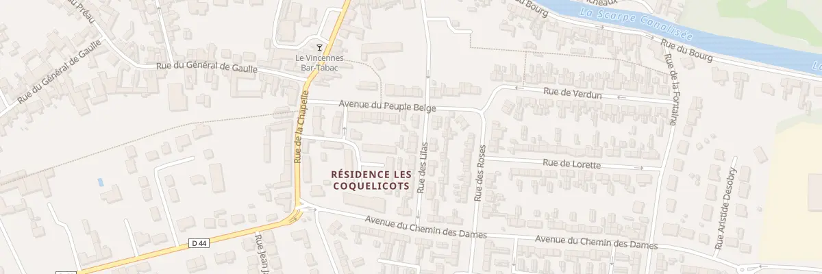 Plan du 109 Rue des Lilas à Brebières