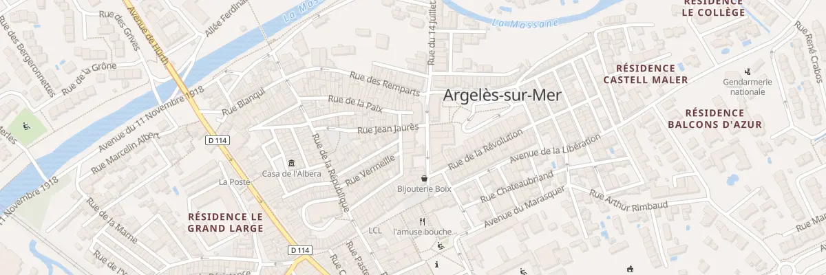 Plan du 9 Rue du 14 Juillet à Argelès-sur-Mer