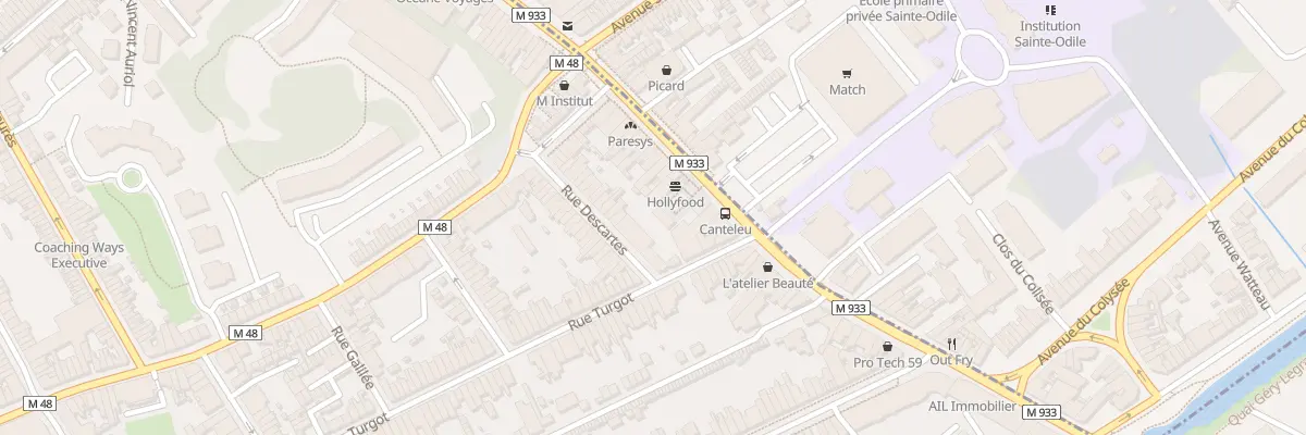 Plan du 8 Rue Descartes à Lille