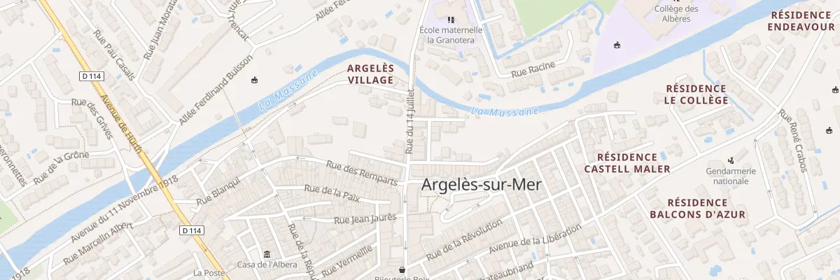 Plan du 28 Rue du 14 Juillet à Argelès-sur-Mer
