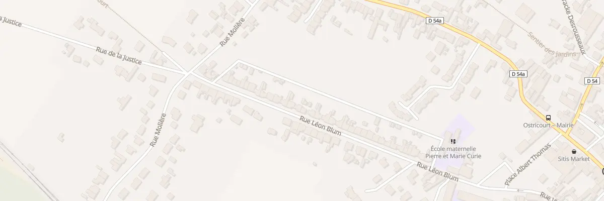 Plan du 280 Rue Léon Blum à Ostricourt