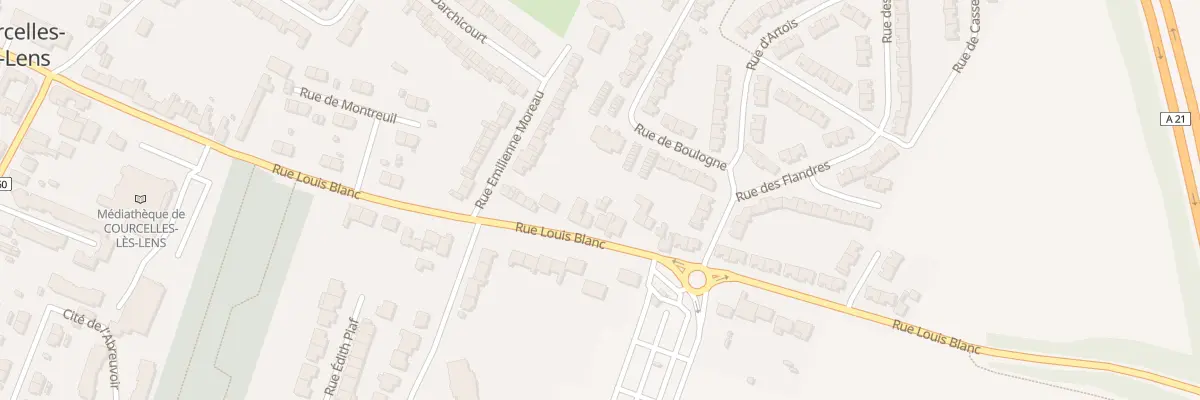 Plan du 65 Rue Louis Blanc à Courcelles-lès-Lens