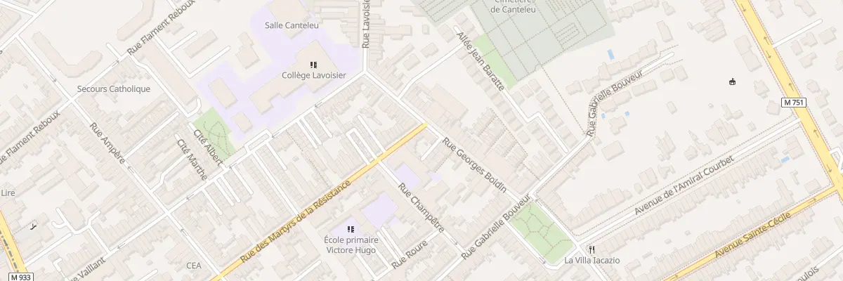 Plan du 100 Rue des Martyrs de la Resistan à Lambersart