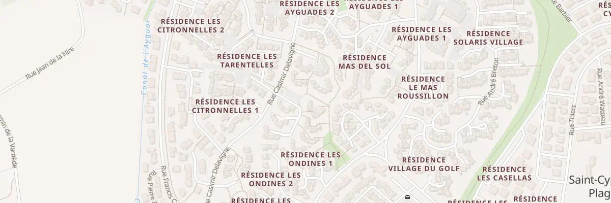 Plan du 9001 Res Aigues Marines à Saint-Cyprien