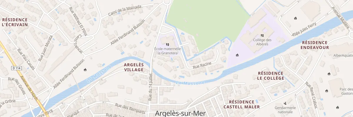 Plan du 2 Rue Racine à Argelès-sur-Mer