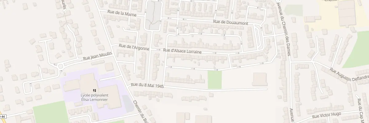Plan du 174 Rue de l’Alsace Lorraine à Brebières