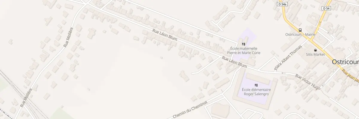 Plan du 173 Rue Léon Blum à Ostricourt