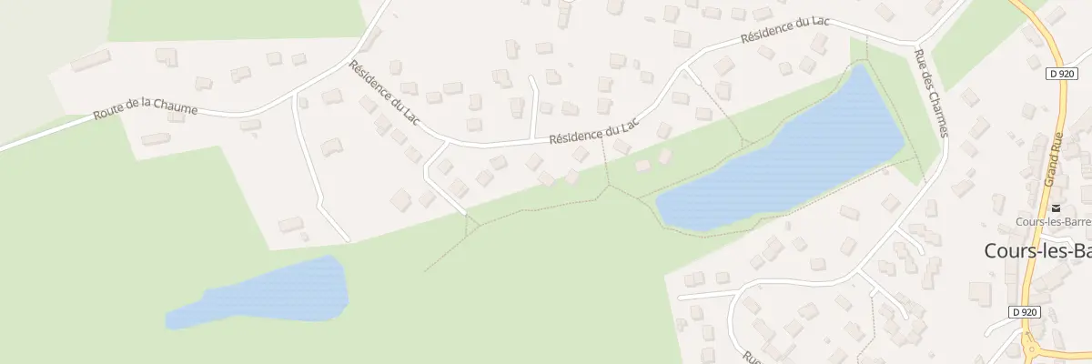 Plan du 30 Residence du Lac à Cours-les-Barres