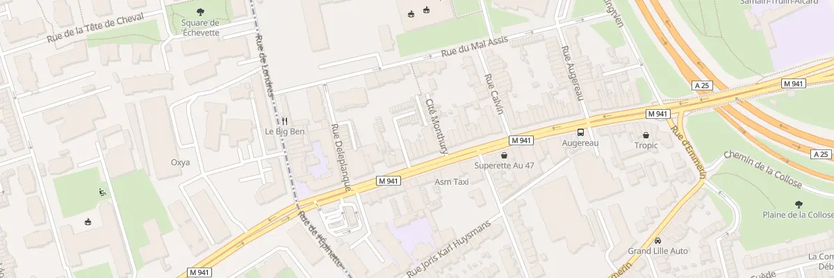 Plan du 70 Rue du Faubourg de Béthune à Lille