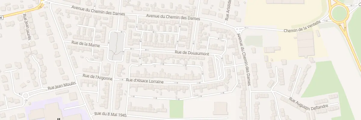 Plan du 92 Rue de Douaumont à Brebières