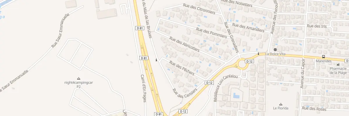 Plan du 12 Rue des Pêchers à Sainte-Marie-la-Mer