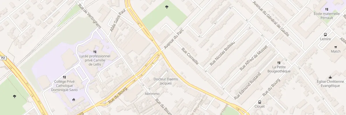 Plan du 8 Rue Corneille à Lambersart