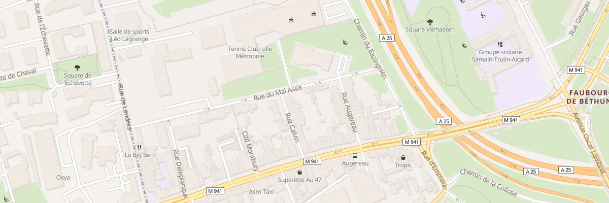 Plan du 14 Rue Calvin à Lille