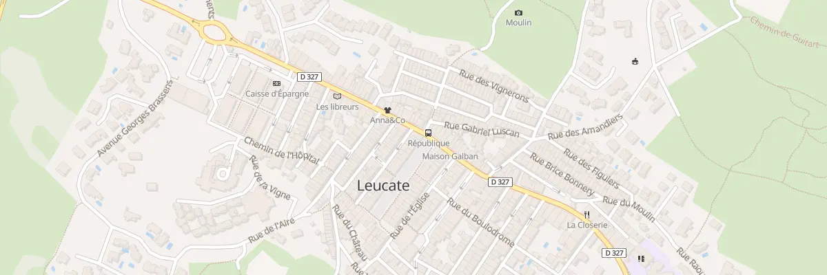 Plan du 1 Rue Emile Zola à Leucate