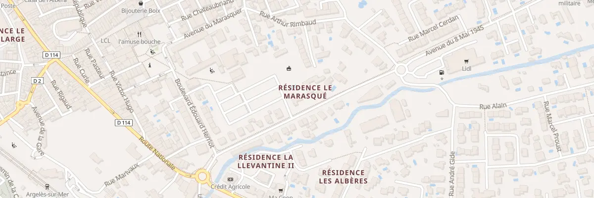 Plan du 19 Av du 8 Mai 1945 à Argelès-sur-Mer