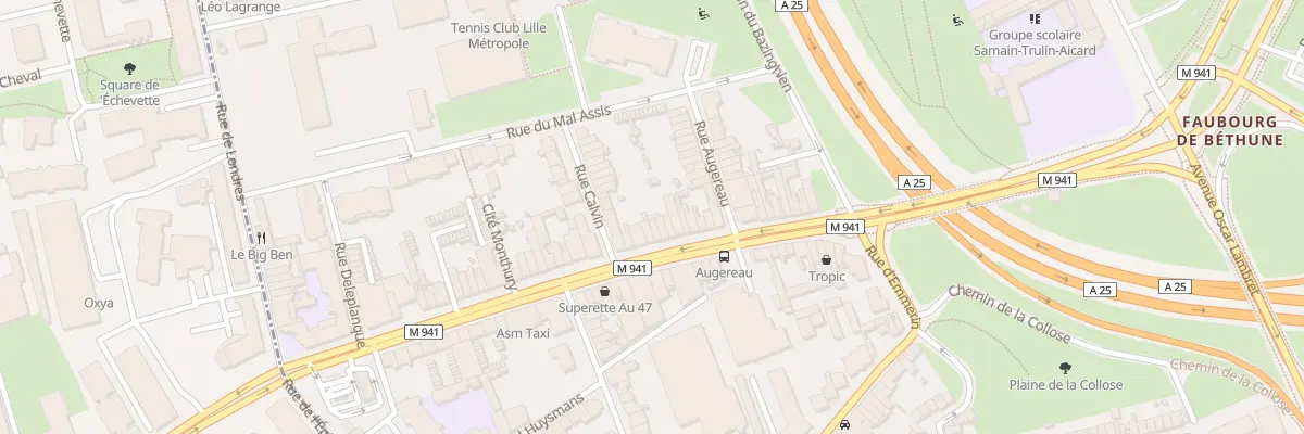 Plan du 36 Rue du Faubourg de Béthune à Lille